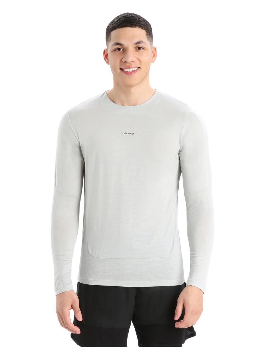 Icebreaker ZoneKnit™ Merino T-Shirt Miesten Long Sleeve Beige | FI 1233TCEV